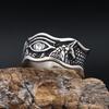 New Gothic Vintage Domineering Devils Eye Rings for Men Boys 316L Stainless Steel Fashion Opening Amulet Ring Biker Jewelry Gift