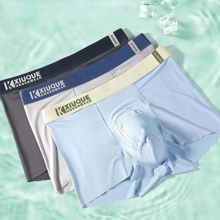 Ice Silk Herren Unterwäsche Atmungsaktive Sexy Boxershorts 5A Antibakterielle Herrenhöschen Nahtlose männliche Boxer Unterhose