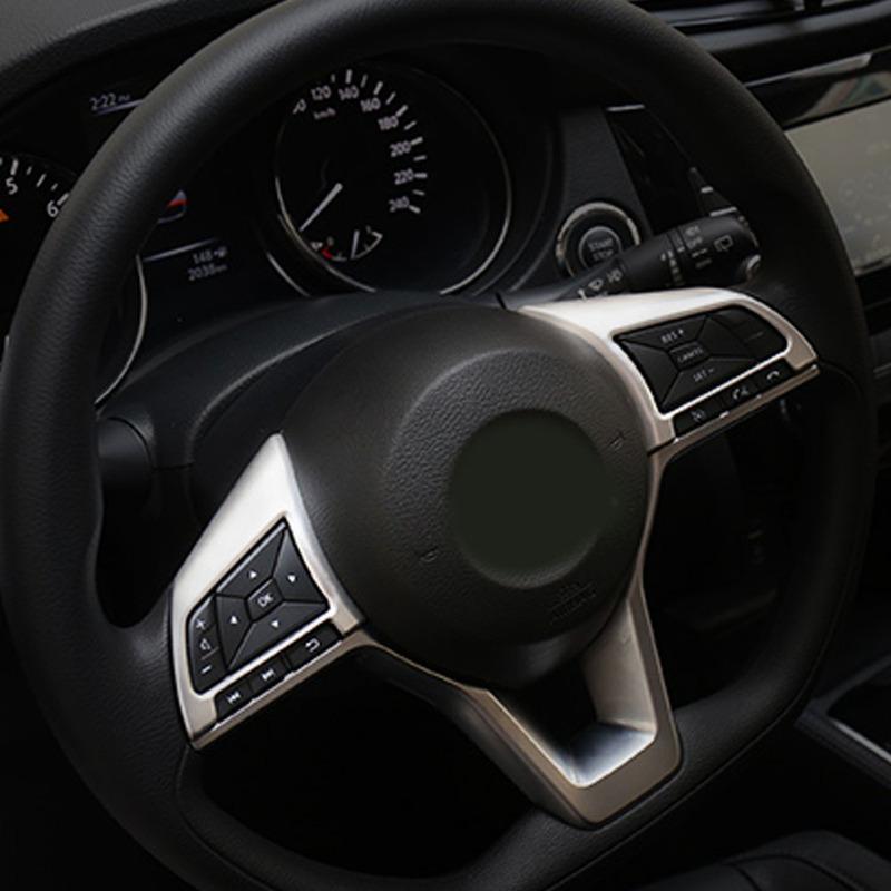 For Nissan Kicks 2017 2018      Car Steering Wheel Frame Cover Decoration Trim Auto Interior Accessories