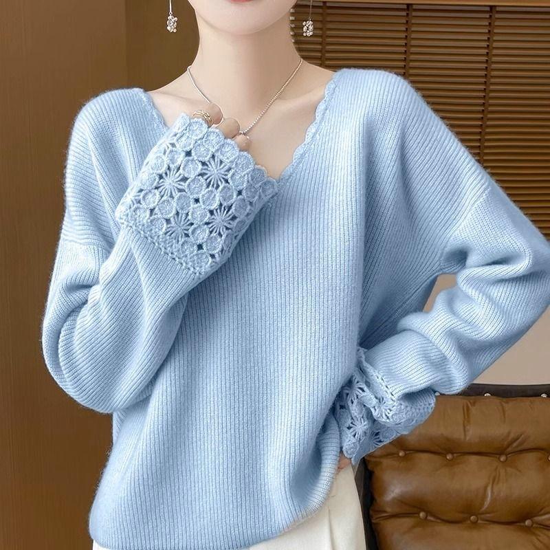 Suéter para Mujer Invierno Engrosado Jersey Cálido Tejido Elástico Manga Larga Oversize Jersey Suéter Tops