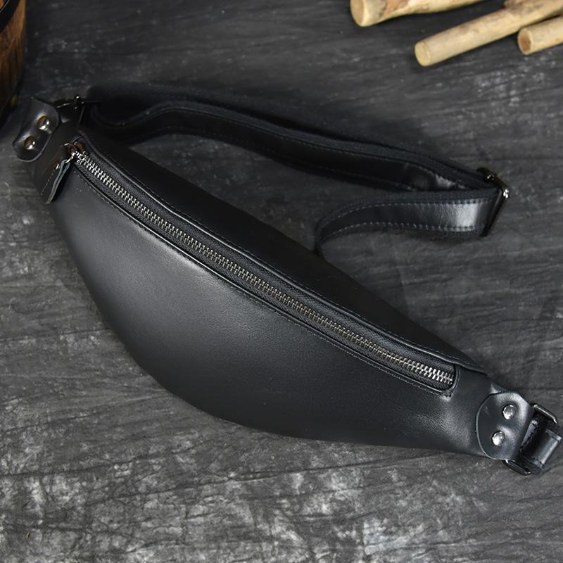 Waist Bag For Men 2026 Genuine Leather Outdoor Leather Chest Pack Waist Pack Cross Body Men's Sling Bag Luxury Fashion Male Bag