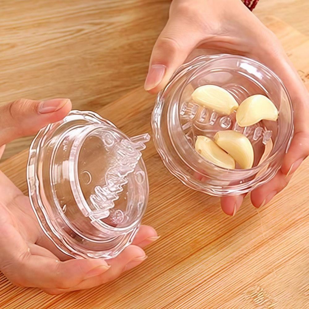 Transparent Garlic Press, Anti-slip Meat Grinder and Peeler, Kitchen Small Tool Press, for Mincing Garlic, Onions, Ginger, Fruit