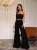 European & American Sequin Wide-Leg Pants: Chic Spring/Summer Mid-Waist Slimming Casual Trousers