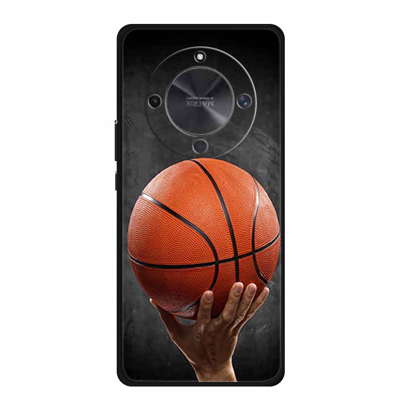 Phone Case For Honor X70 5G 2025 Case X 70 Coque Flowers Black Silicone Soft Back Cover For Honor X70 Cases HonorX70 Funda 6.79"