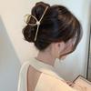 Metal Shark Clip Hair Crabs Women Fashion Ponytail Hair Claws Golden Sliver Temperament Hairpin Hair Accessories