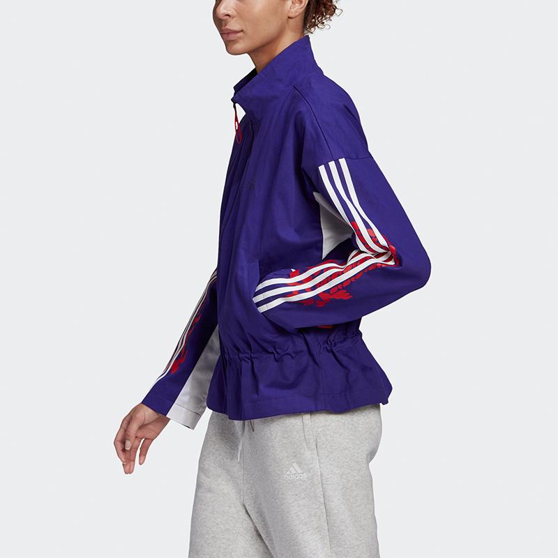Adidas CNY 1/2-Zip Stripe Print Sports Jacket Women Outerwear College-Purple GS2401
