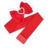 Love-Shaped Rhinestone Inlaid Bow Wide Belt With Skirt Sweet Black Wide Elastic Elastic Waist Seal Female
