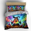 "Colorful Witch Halloween Decor Set" Soft Comfortable Duvet Cover Bedding Set Included 1*Duvet Cover & 2*Pillowcases gift