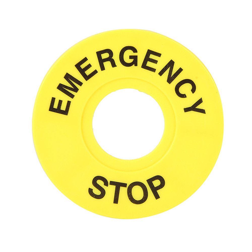 10PCS Durable 22mm Switch Accessory Frame Emergency Stop Sign Mark Label Warning Circle