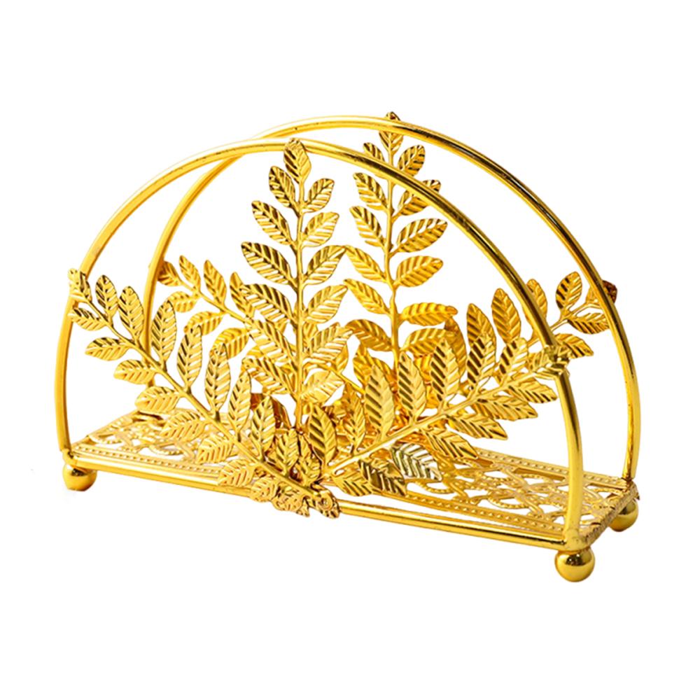 Hollowed-out Design Metal Napkin Holders Flowers&Leaves Tissue Storage Rack  Countertops