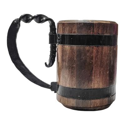 630 ml Bierkrug aus Holz und Edelstahl, perfektes Geschenk für Väter, Männer, Frauen, Trauzeugen, Hochzeitstag, Weihnachten