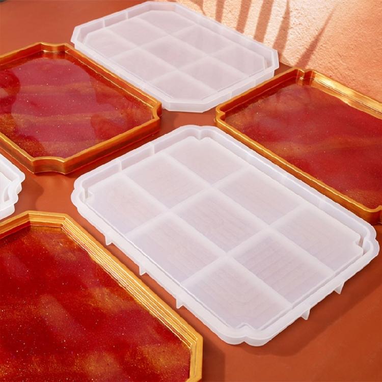 Silicone Mirror Tray Mold Used To Make Resin Crafts for Diy Home Decoration