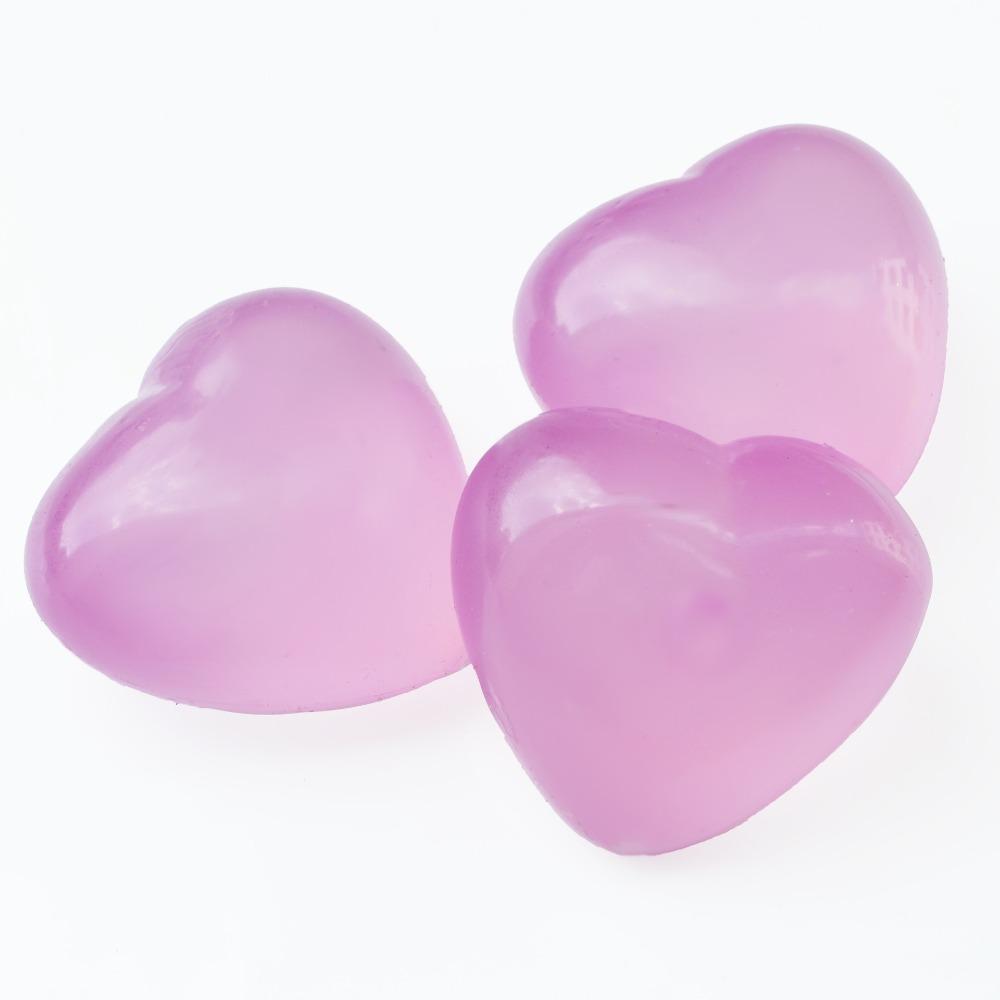 Cute Change Color Heart Squeeze Toy Anti-stress Vent Ball Slow Rebound Relieves Stress Fidget Toys for Kids Girl and Adults Gift