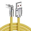 180° Drehbares USB Typ C Kabel Schnellladung 120W 6A Flüssigsilikonkabeldraht für Xiaomi Huawei Samsung USB Bold Datenkabel
