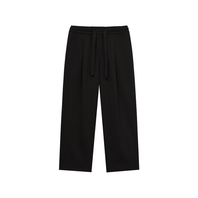 Bodydream Dark Placket Long-Sleeved Black Shirt for Men with Side Slits, Vintage Shirt Jacket/Loose Casual Suit