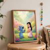 Disney Lilo & Stitch Flower Oil Paint Art Painting Kit Home Wall Decor Handmade Gift DIY Canvas Craft Modern Living Room Wall Art Set