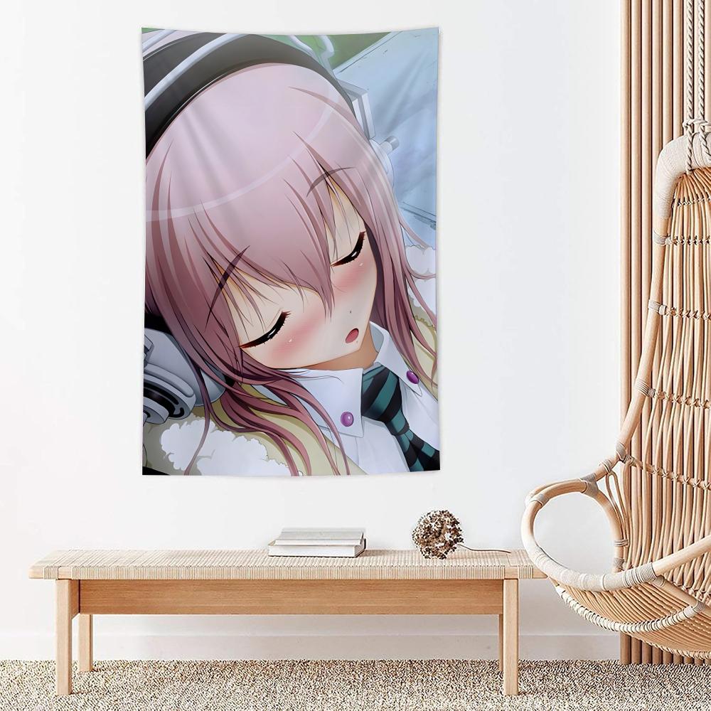 

Cute Anime Super SSonico Tapestry Microfiber Wall Hanging For Bedroom Living Room Decor Outdoor Festival Garden Bar Background 74x94cm(29x37in)