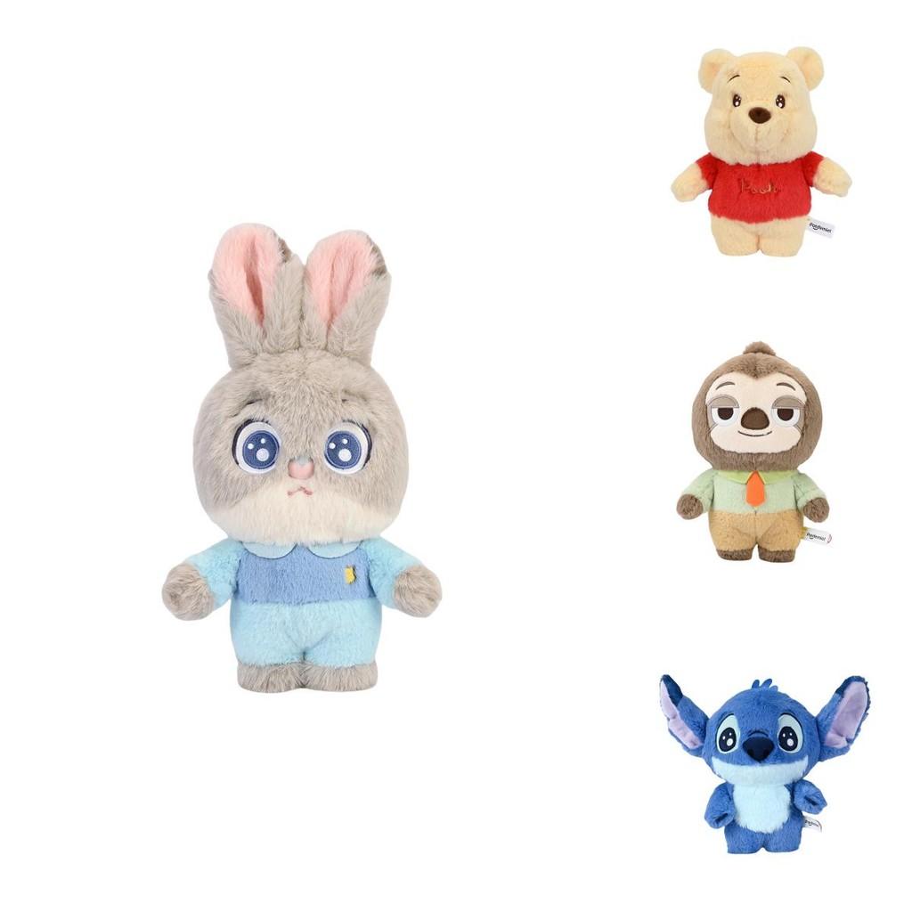 Zootopia Stitch Lilo Judy Hopps Plush Figure Short Cotton Children Decor Bedroom