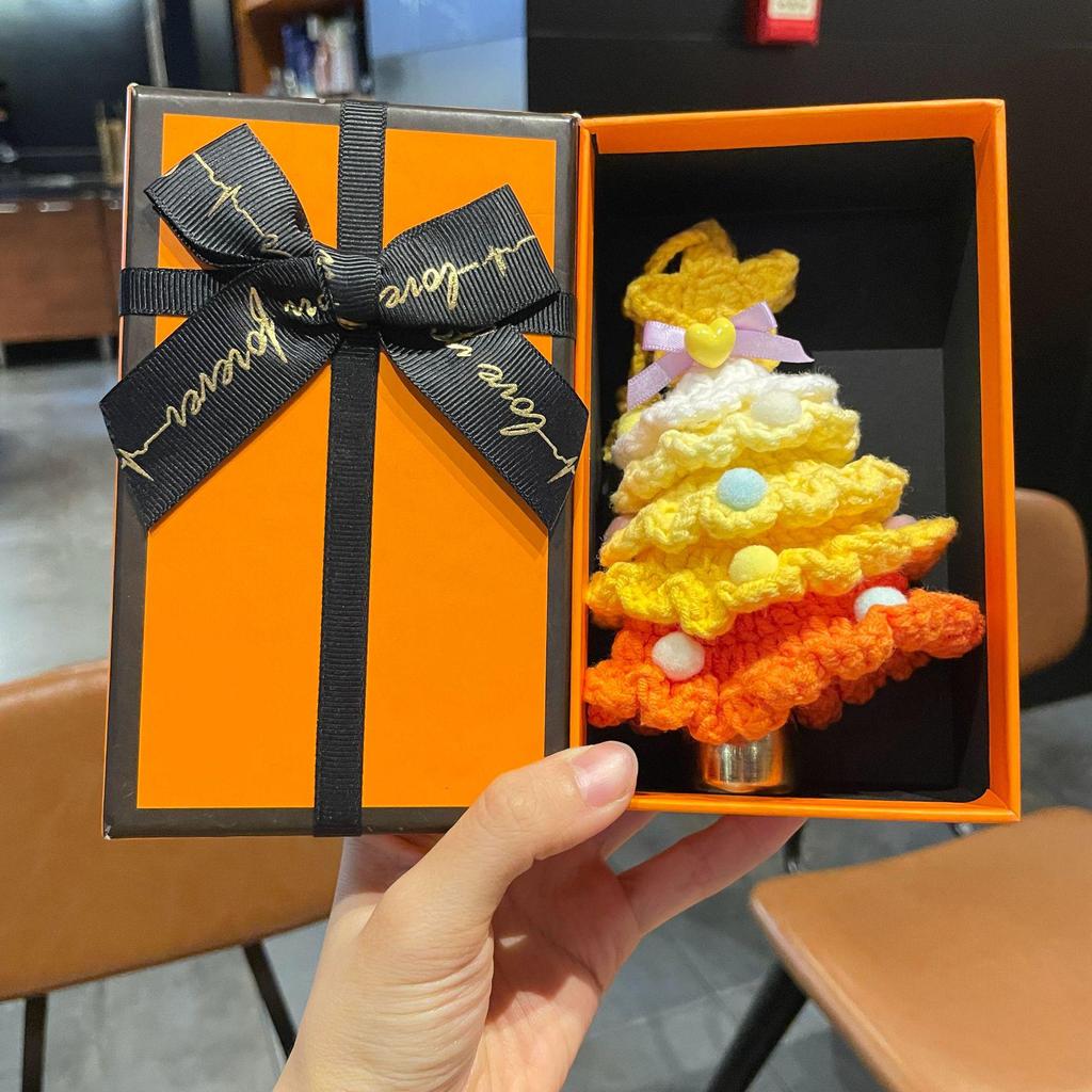 International Yarn Crochet Mini Christmas Tree Car Ornament Gift