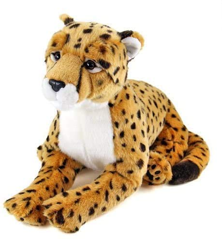 Carolata Cheetah Plush Toy (Parent/Real Animal Family/Soft Touch) Realistic Animal Toy Doll Gift Present Birthday (Twice Tested) / Christmas Present