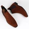 Stivaletti Chelsea da Uomo Versatili alla Moda Stivaletti Corti Punta Quadrata Piccola Scarpe di Design Tacco Stivali da Cowgirl