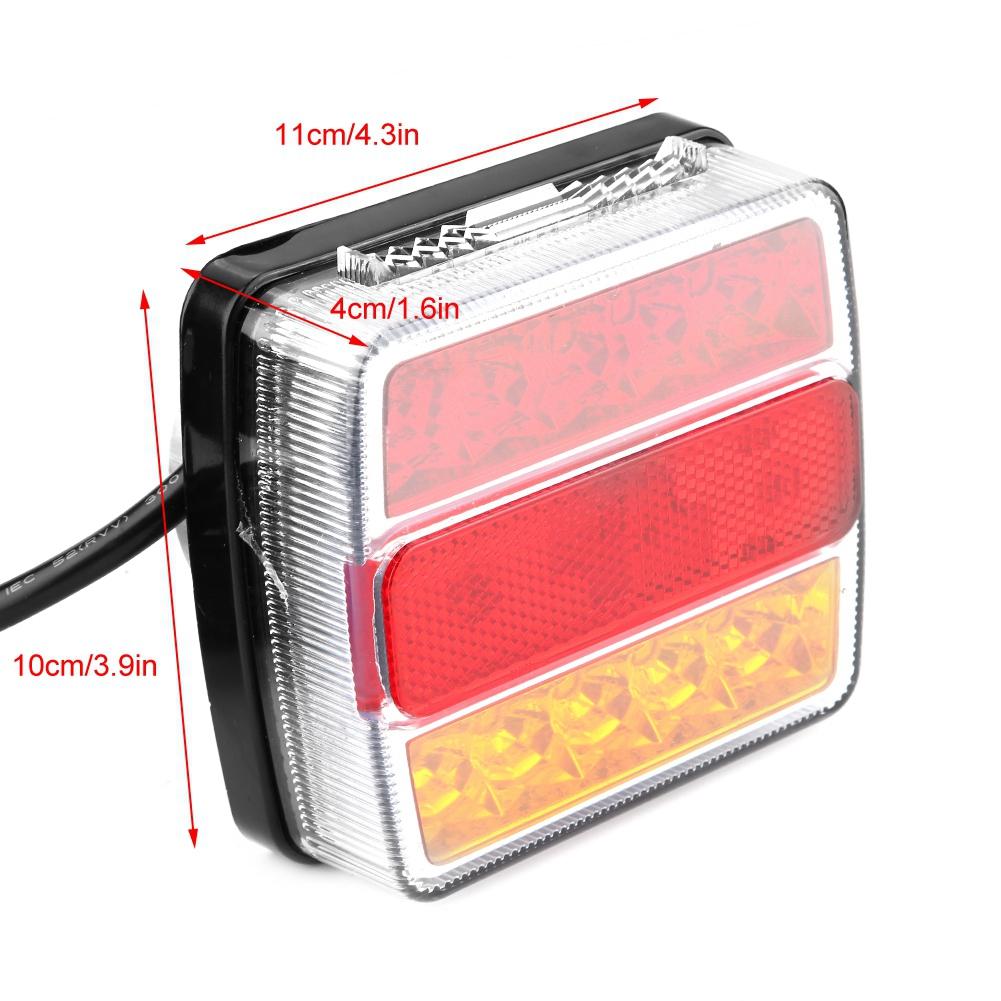1 Pair 12V Magnetic LED Safety Light Indicator Taillights for Trailer Truck Car
