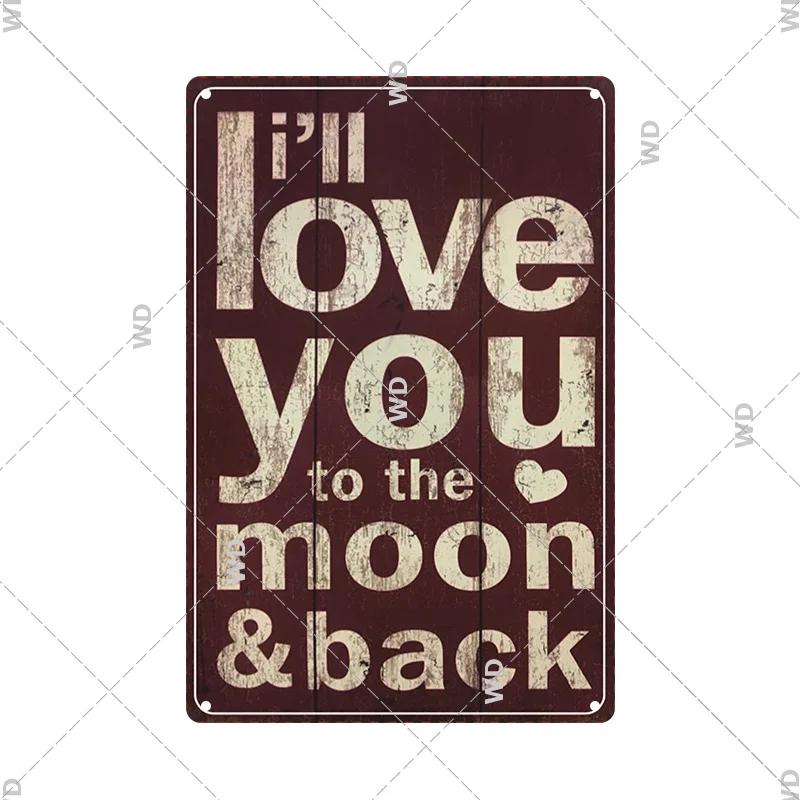 Retro Life Love Family Sentence Slogan Metal Tin Sign Vintage Metal Plaque Metal Wall Poster For Home Shop CoffeeWall Decor