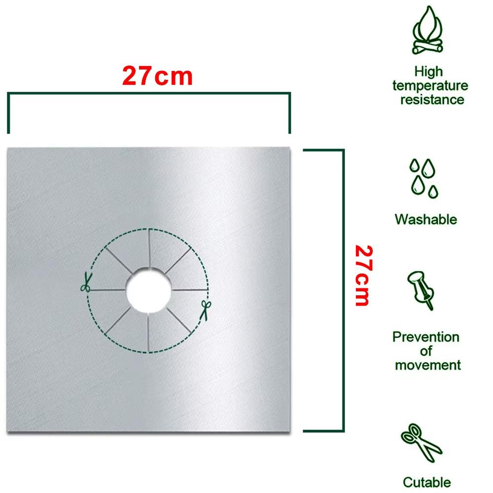 2025 New Jesoo Teflon Gas Stove Protector Mat High Temperature Resistant Oilproof Clean Pad American Style Kitchen Gadget