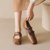 Ballet Mary Jane Shoes Women's New Thick High-heeled Light-mouth Single Shoes
