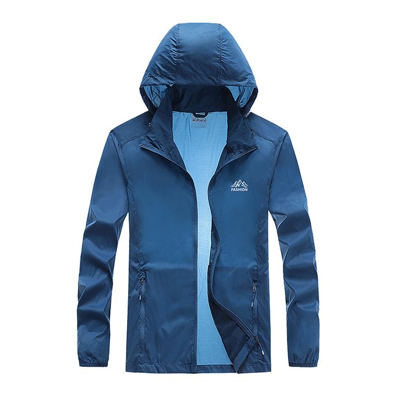 

Summer Ice Silk Sunscreen Clothing Men s Thin Breathable Outdoor Cycling Fishing Clothing Sports Sunscreen Clothing Quick Dry Clothes 5XL peacock синього кольору