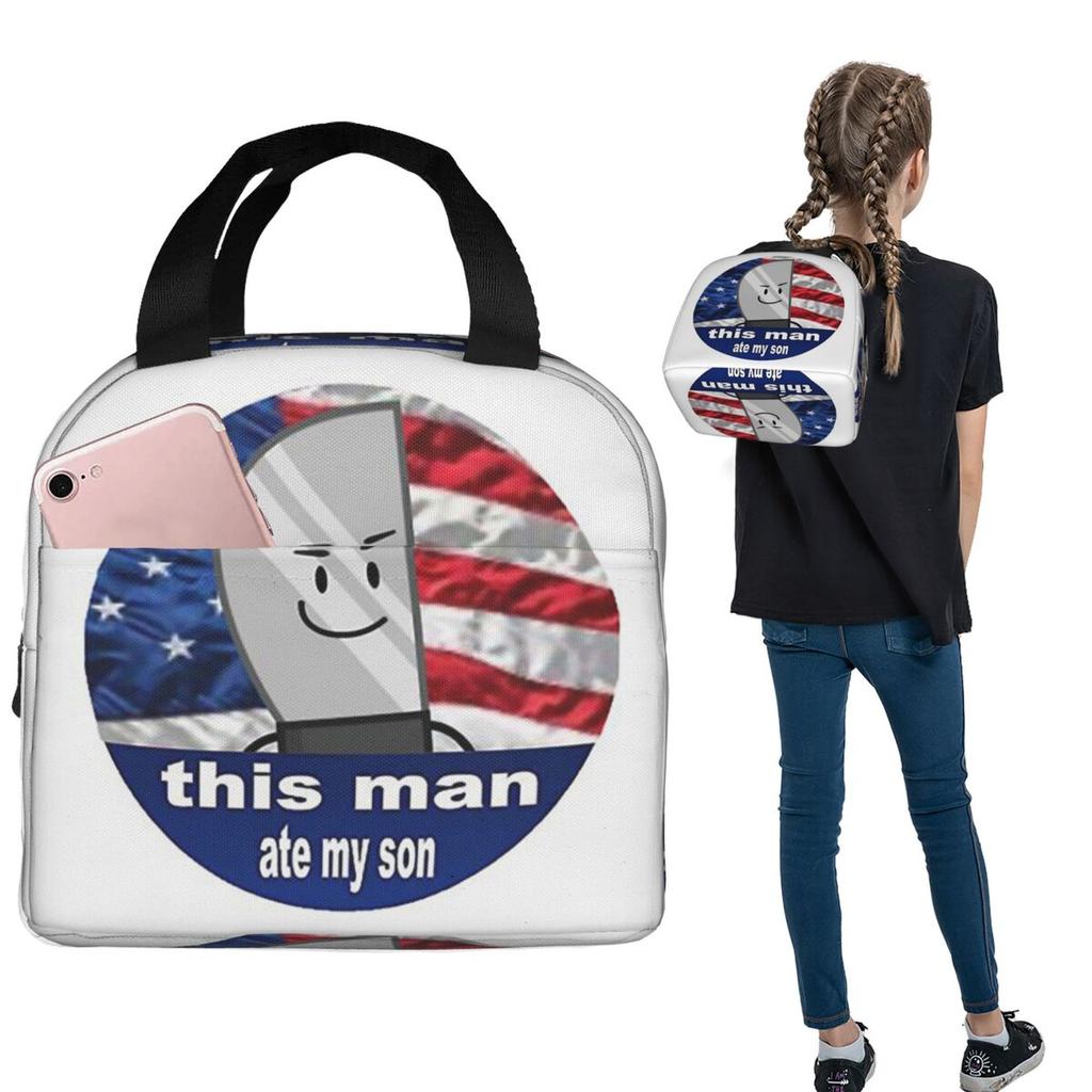 Inanimate Insanity Knife This Man Ate My So Insulated Lunch Bag for Women Children Portable Food Boxes Thermal Lunch Box Tote