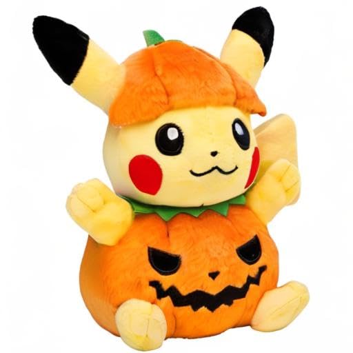 Pokémon Center Original Plush Halloween Pumpkin Pikachu 21 x 16 x 14 cm (H x W x D)