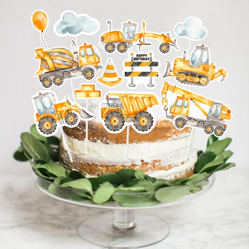 Dinosaur Paper Cake Insert Topper Ice Cream Butterfly Farm Birthday Party Decor Kids Dessert Insert Jungle Animal Cake Topper