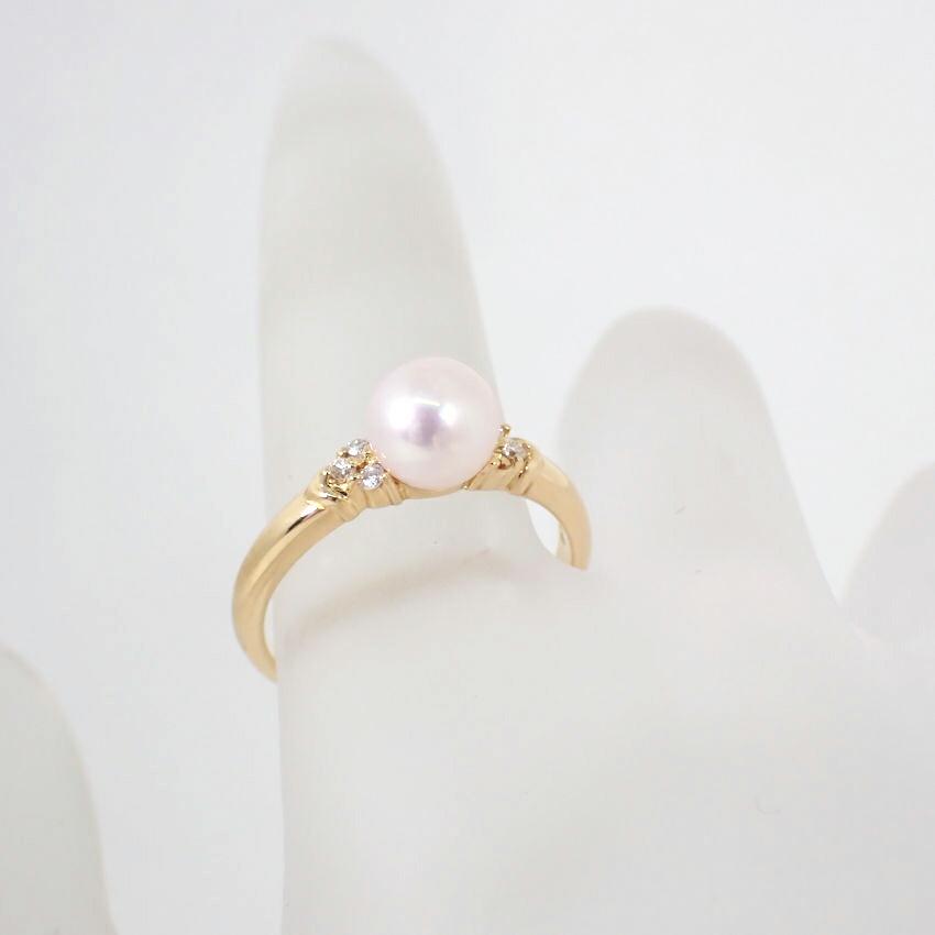 [Used] TASAKI K18 Akoya Pearl Ring/Size 11/j65-3
