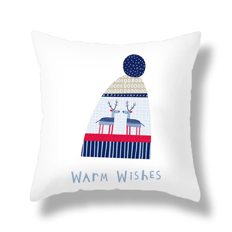 Christmas Pillowcases Homewares Nordic Christmas Cartoon Digital Print Pillowcases