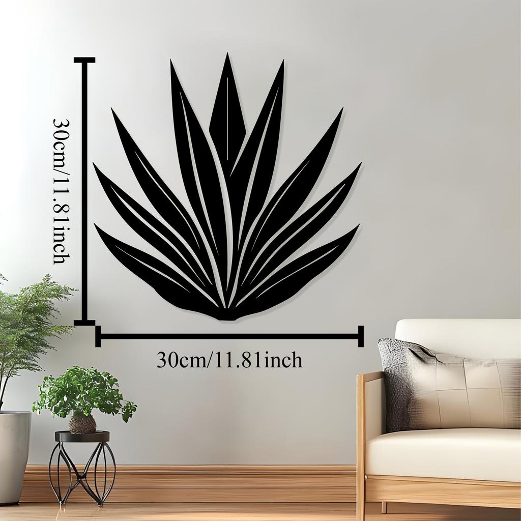 1pc Agave Metal Wall Art Sculpture Mural Plant Decor Weather Resistant Home Gift