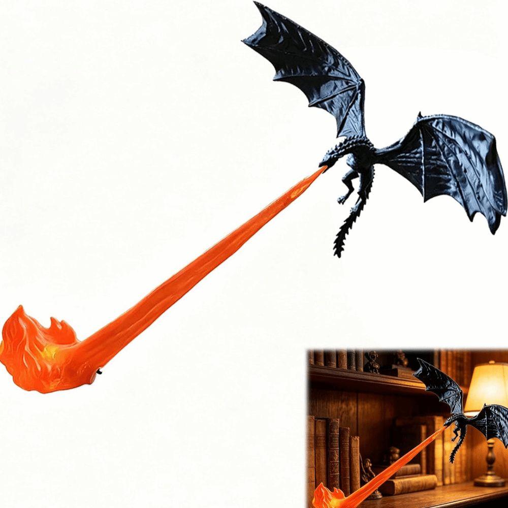 Flame Effect Dragon Bookshelf Decor Lamp LED Light Bookshelf Ornament Bookshelf Decor
