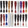 Buntes Ombre Jumbo Flecht Haar Niedrigtemperatur Flammhemmend Synthetisches Haar Großpackung Verwicklungsfrei Häkel Twist Zöpfe Haarverlängerungen