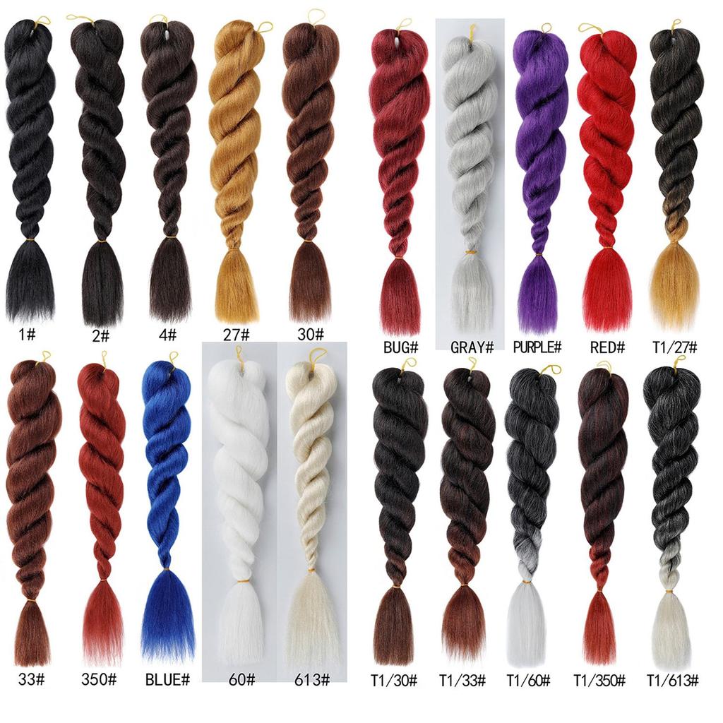 Buntes Ombre Jumbo Flecht Haar Niedrigtemperatur Flammhemmend Synthetisches Haar Großpackung Verwicklungsfrei Häkel Twist Zöpfe Haarverlängerungen
