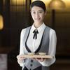 Shirt Multicolor Woman Bow Tie Brooch Bow Dress