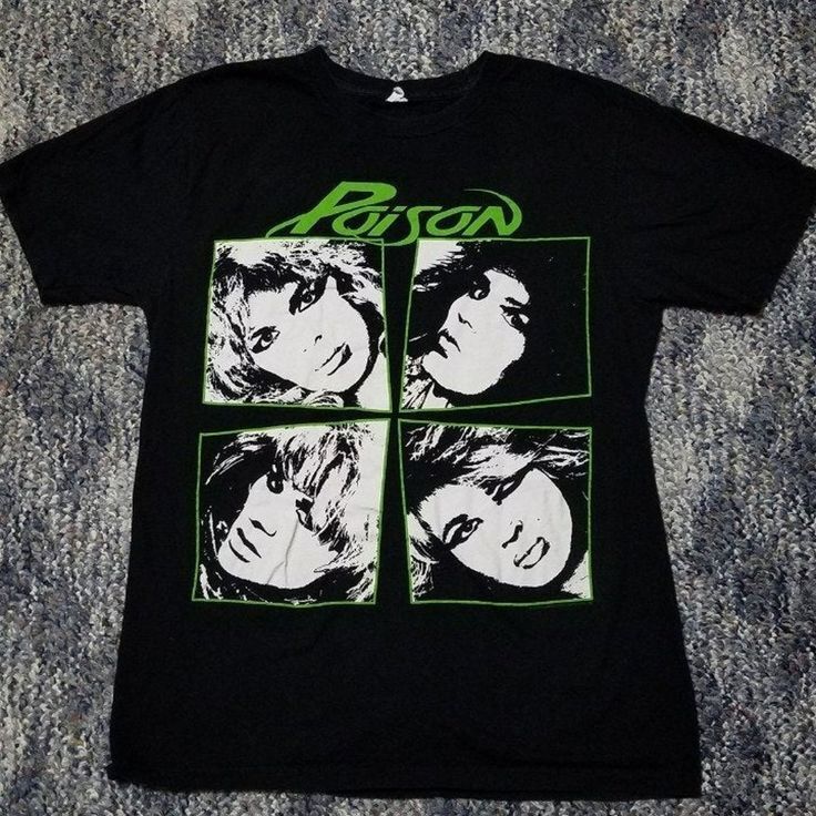 Poison Band Shirt Rare Design Black Short Sleeve Unisex Shirt S5XL WA0084 Unisex T-Shirt S