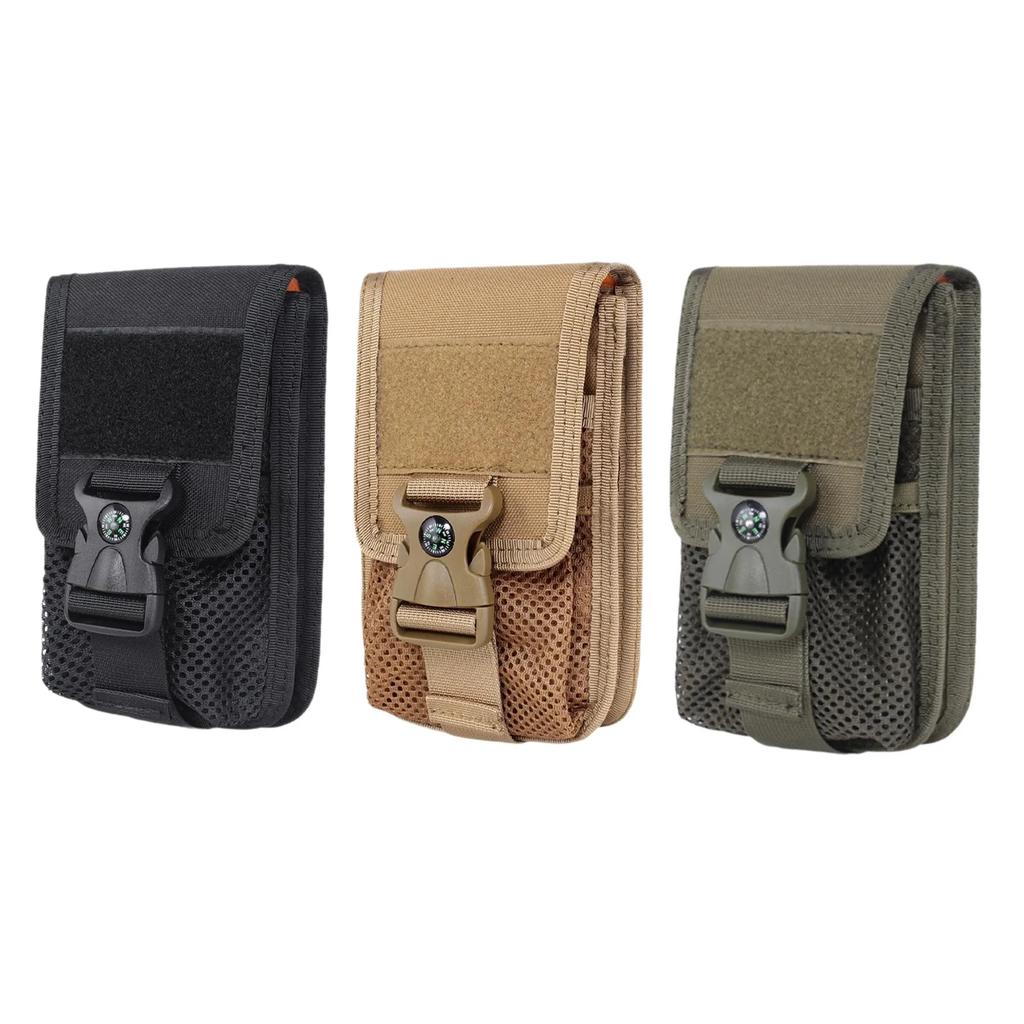 1000D Taktische 7-Zoll-Kompass-Doppellagen-Handytasche Molle Outdoor-Jagd-Kompass-Hüfttasche Sport Langlebige Handy-Gürteltasche
