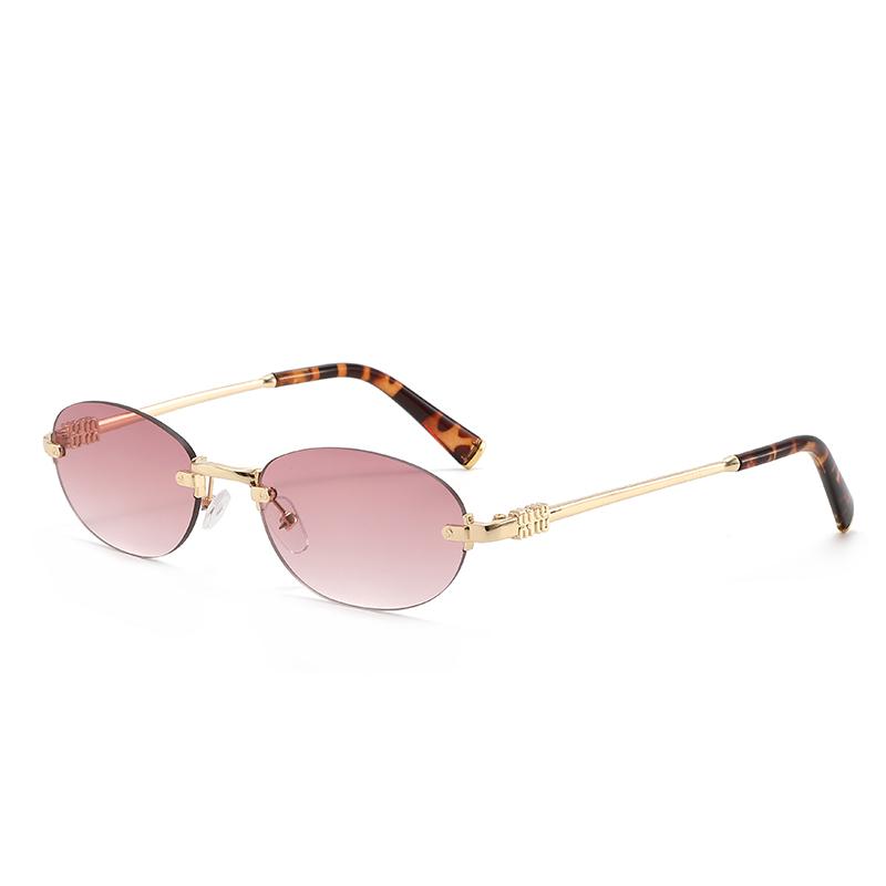 Vintage Oval Metal Sunglasses Women Men Fashion High Quality Brand Sun Glasses Outdoor Travel Daily Lady Man Eyewear UV400