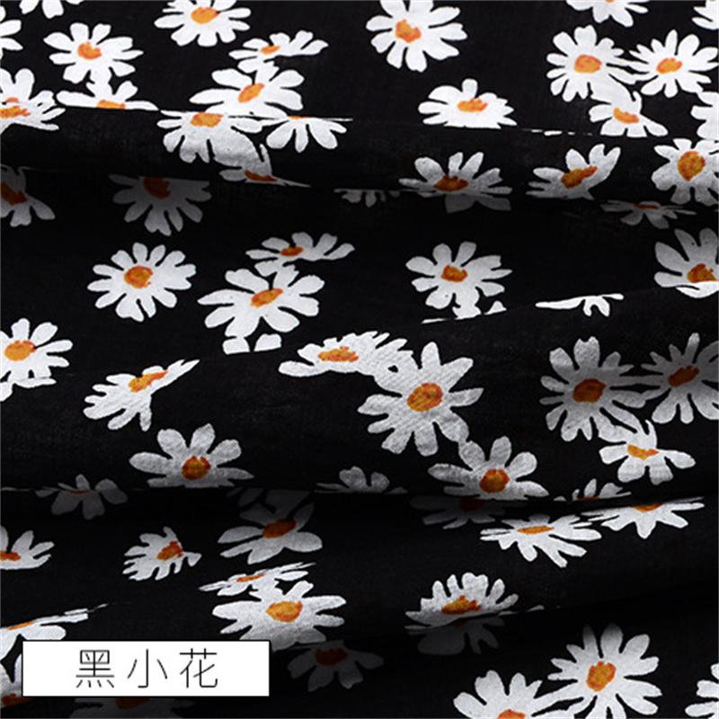 Cotton Dress Thin Cheongsam Summer Pants Fabric Anti Mosquito Dark Cell Seersucker Cotton And Linen Cloth Printing Artificial