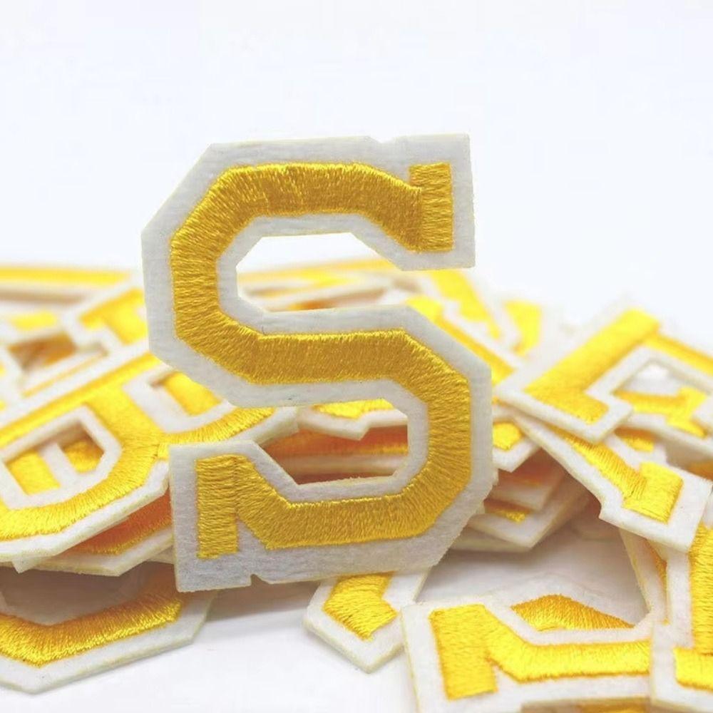 72Pcs A-Z 0-9 Alphabet Embroidered Patches Colorful Sewing Appliques  Clothing Decoration