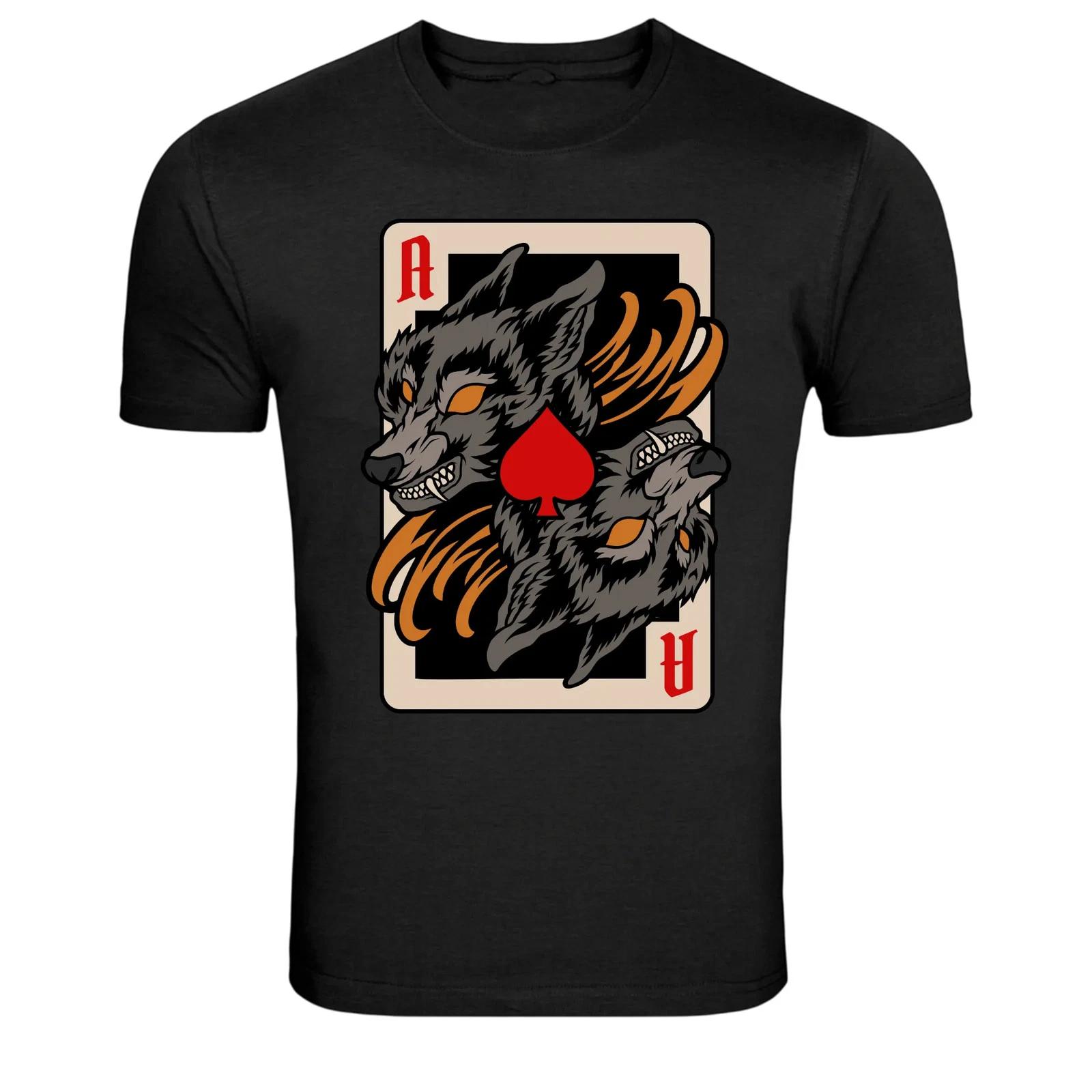 Футболка с графическим принтом игральной карты Туз Червей S
