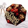 1pc The Rolling Stones Automatic Open, Windproof, Compact Travel Umbrella, Gift for Birthday, Christmas, Business 93064
