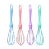 Manual Egg Beater Plastic Silicone Balloon Whisk Cream Coil Style Scratch Resistant Coated Household Cooking Baking Mixing Tools