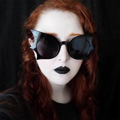Cosplay Halloween Óculos de Sol em Forma de Morcego Novidade Proteção UV400 Colorido Gótico Óculos de Sol Halloween Decoração de Festa Suprimentos Adereços