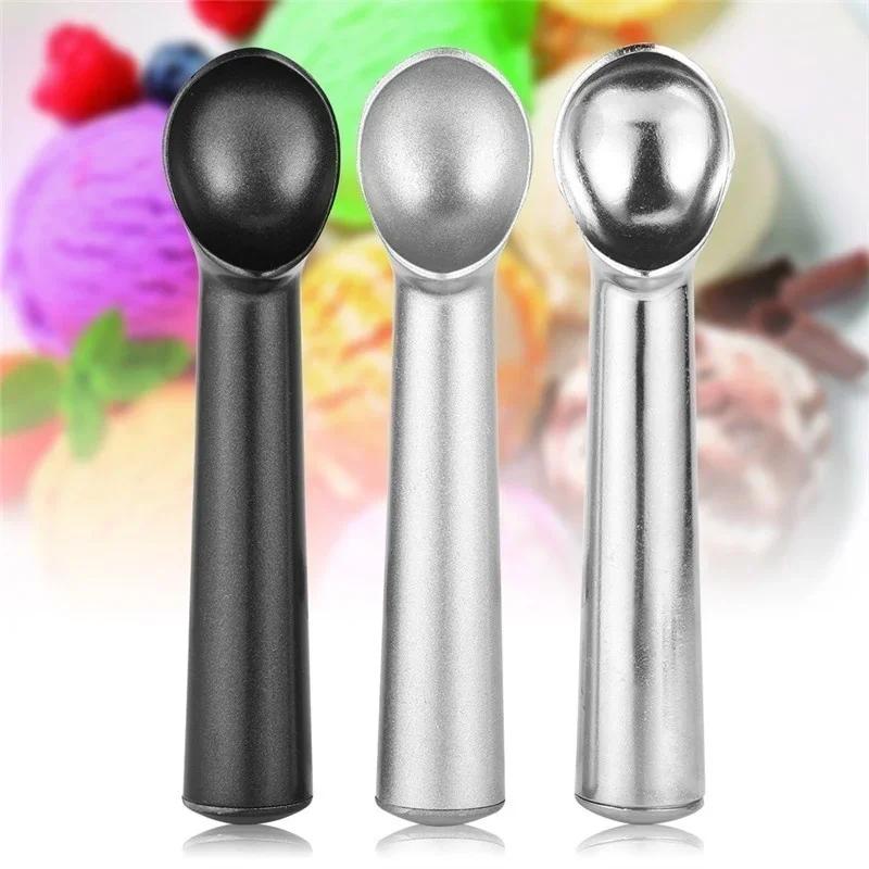 3 Simple Types Portable Metal Non-stick Anti-feeze Ice Cream Scoop Spoon Kitchen Convenience Small Tools Household Accessories